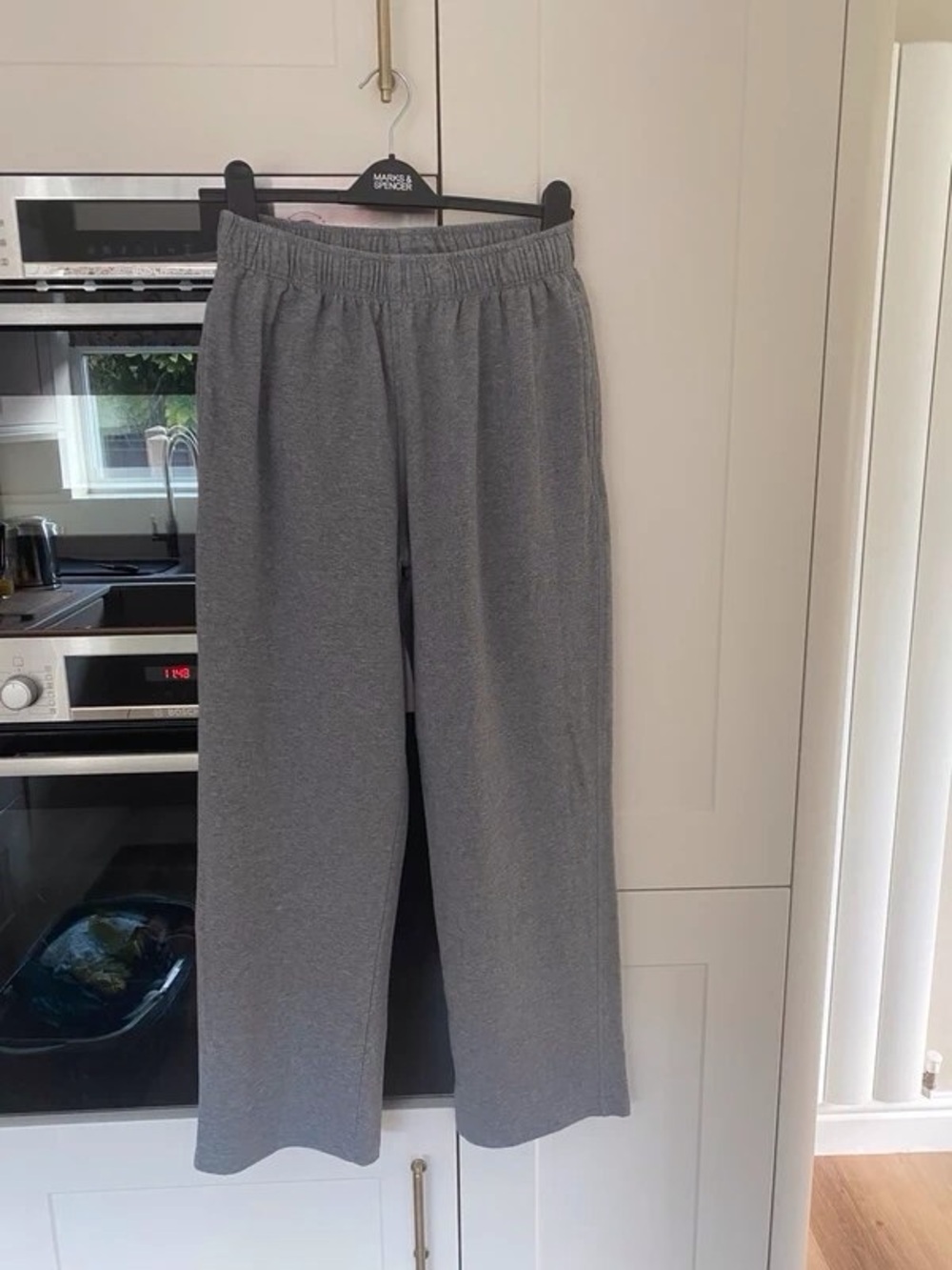 Gray Wide-Leg Lounge Pants